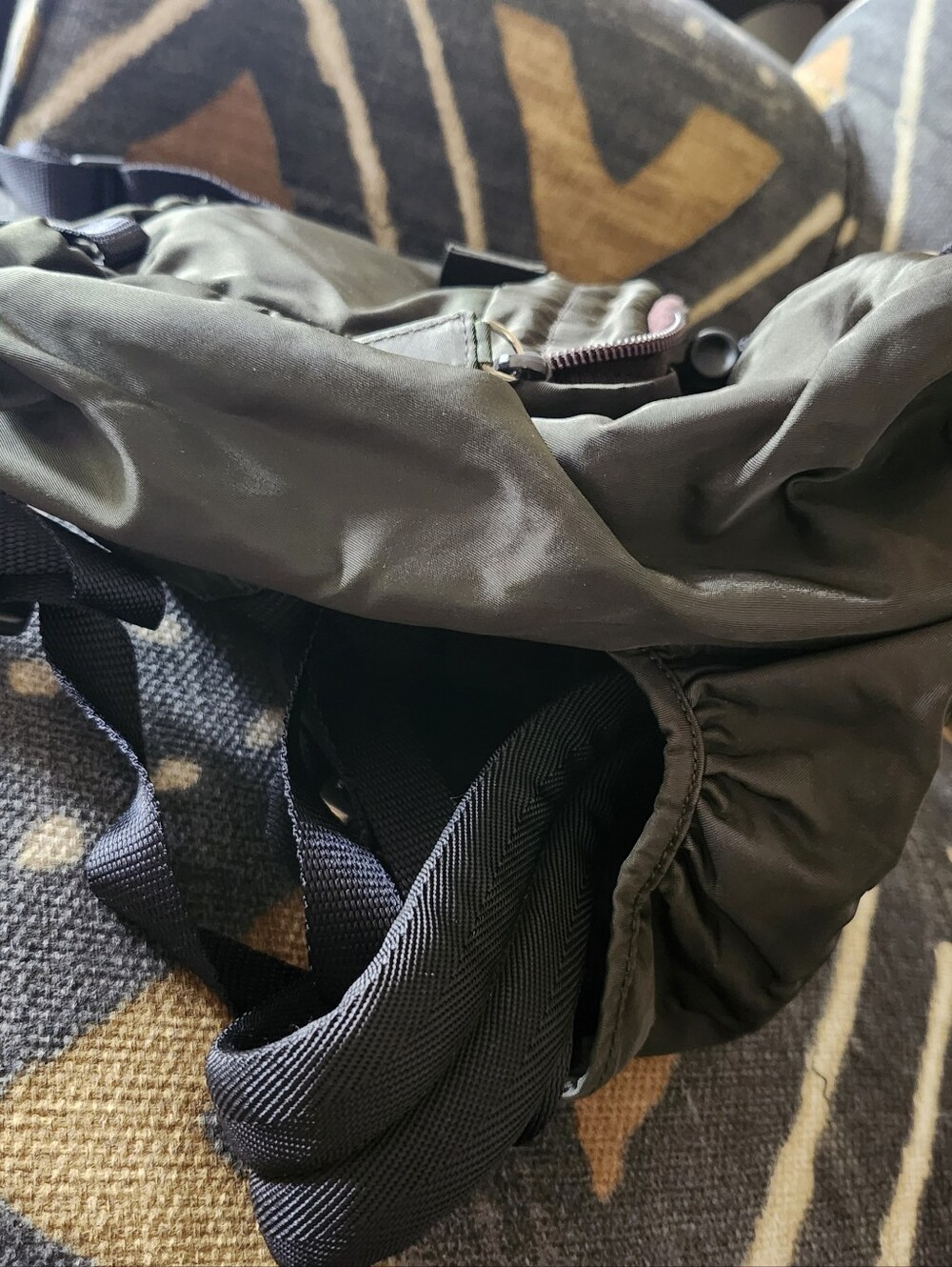 Sale🤯 PRADA Mini Archival 1998 PRADA Tessuto Montagna Backpack-Ebano Near MINT - Picture 7 of 11